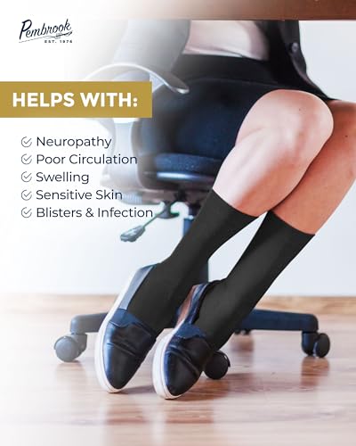 Pembrook Bamboo Viscose Dress Socks Women - 4 Pairs Crew Trouser Socks Women | Moisture Wicking Thin Socks Women4