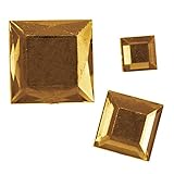 Rayher 1523534 Acryl- Strassquadrate, 6,10,14mm, SB-Btl 310Stück, oran