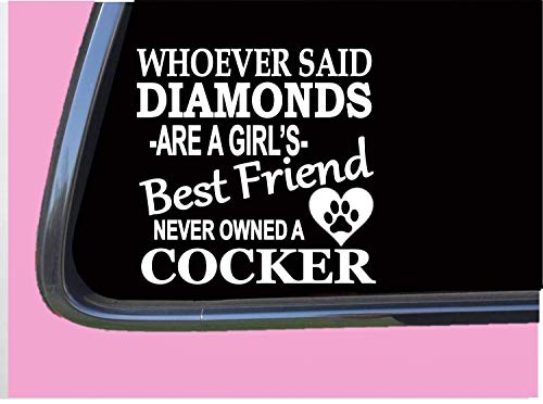 Cocker Spaniel Diamonds Tp 455 Sticker 6" Decal Rescue Dog Treats Kennel Toys #TOP1