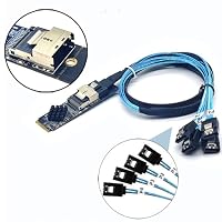 Annadue M.2 NVME zu SFF 8087 SATA3.0 Erweiterungskarte, 4 Port 6 Gbit/s Hochgeschwindigkeits-Erweiterungscontrollerkarte mit ASM1064 Controller Chip für für für Linux – Ansicht 5
