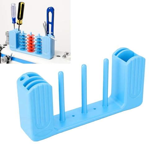 Haofy Soporte Magnético para Bobina, Organizador de Almacenamiento de Hilo de Bobina de Plástico Multiusos para Máquinas de Coser de Doble Cabezal, Imanes Fuertes