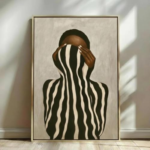 Cuadro de pared moderno para renovar el salón, lámina de mujer afrocéntrica de 50x70cm