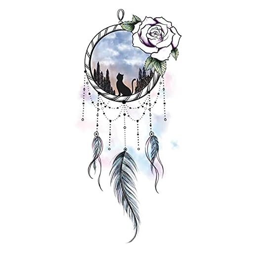 tillfällig tatuering 3 ark Liten hel arm vattentät tatuering klistermärke symbol Totem djur skalle text tatuering klistermärke tillfällig tatuering klistermärke Picture 11