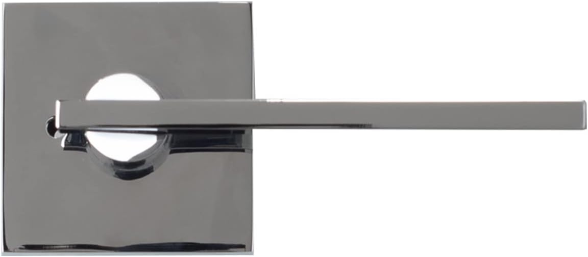 Delaney Hardware Bravura 943 Raleigh Lever Privacy Lockset with Modern Square Trim Reversible Adjustable Door Handle Lever for Bedroom/Bathroom, Chrome