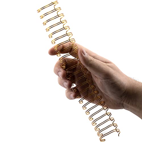 6 Stück 2,5 cm Durchmesser 23 Löcher Metalldraht Binderücken Bindung Cinch Drahtbindung Twin Loop Drähte Spirale Doppelschlaufe Drahtbinderinge Spulen für Schule Büro Dokument Notizbuch Herstellung