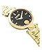 Versus Versace Covent Garden Petite Collection Luxury Womens Watch Timepieces with a Gold Bracelet and Case Featuring a Black Dial