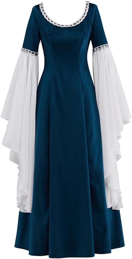 Medieval Renaissance Costume Historical Dress Fairy Queen Princess Dresses Retro Ball Gown for Women
