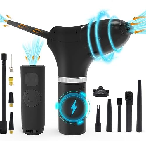 Rechargeable Electric Air Duster – 330,000 RPM Cordless Turbo Blower For PC, Keyboard, Car & Home Cleaning, Replaces Canned Air