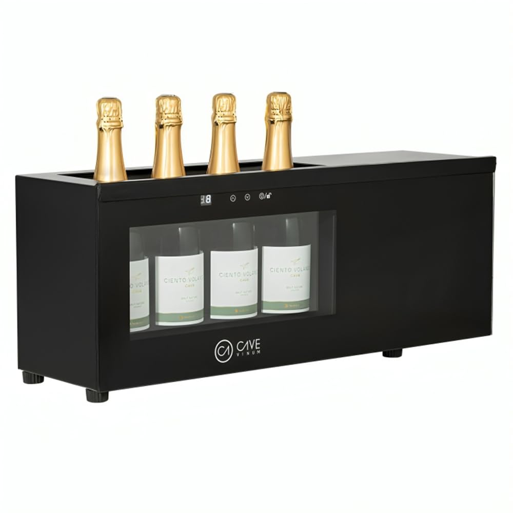 MBH - Vinoteca Profesional 4-12º con compresor para 5 Botellas. Cava de Vino Expositora Refrigerada de barra y contrabarra con control de temperatura LED para Hostelería.