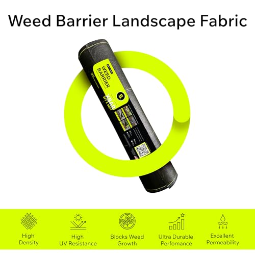 DOTDAY 5 oz Heavy Duty Weed Barrier Fabric 3ft x 250ft, Dual Layer Woven & Needle-Punched Landscape Fabric, Permeable Ground Cover for Gravel Driveways, Walkways, Garden Beds & Landscaping, XBAR — view 2