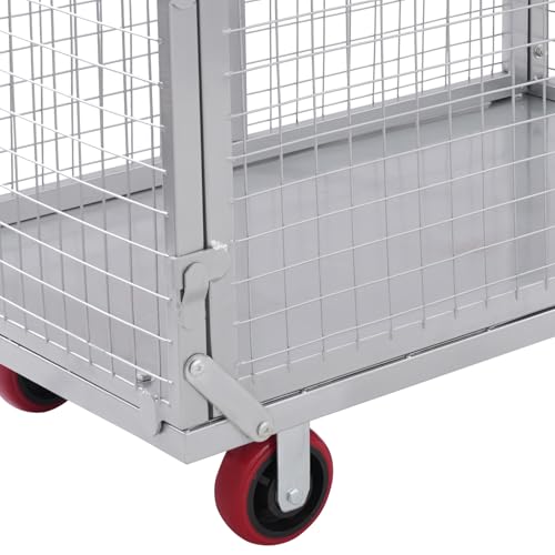 Carretilla Resistente con Contenedor y 4 Ruedas Grandes miniatura 4