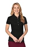 Trigema Damen Swarovski Kristallen 526611 Poloshirt, Schwarz (schwarz 008), 44 (Herstellergröße: L)