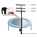 Rebounder Handle Bar, Adjustable Length Stable Soft Foam Surface Fitness Trampoline Handle Bar Only for Adults Straight Legs Within 0.98 Inches in Diameter (Trampoline not Included)