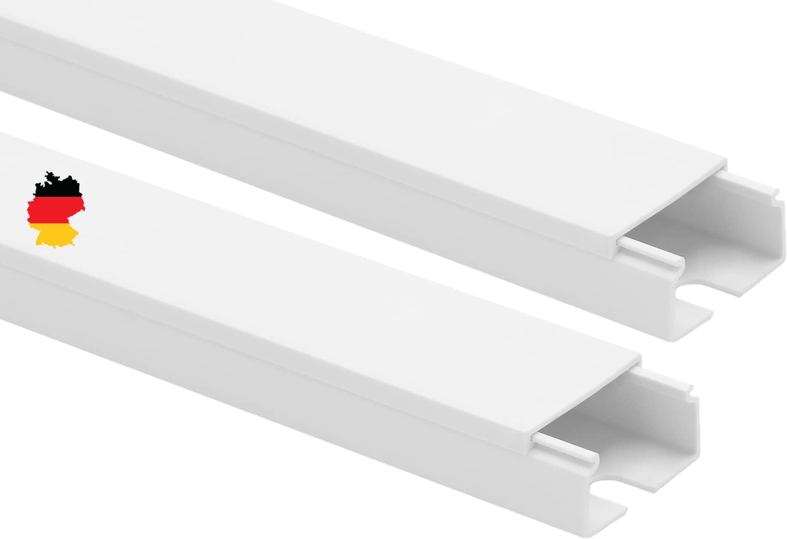Goulotte Câblage PVC 15x30mm - Longueur 4m (4x1m), Gris, Pour Câbles électriques