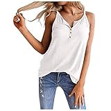 Aniywn Womens Casual Button Splicing Camisole Tank Tops Summer Sleeveless Ladies Basic Vest Blouse...