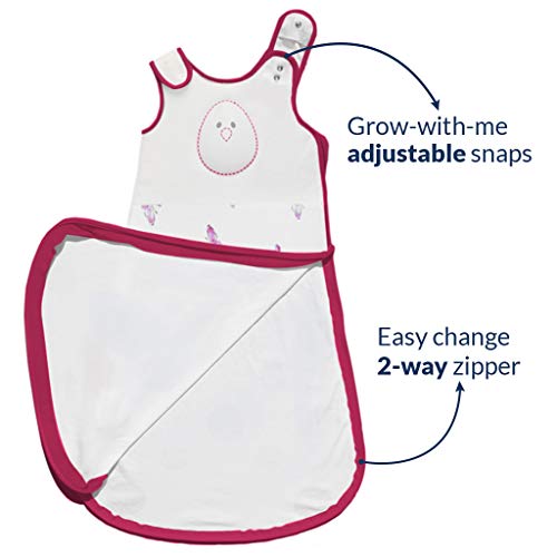 Nested Bean Zen Sack - Gently Weighted Sleep Sacks | Baby: 6-15 Months | Bamboo Cotton Blend | Newborn/Infant Swaddle Transition | 2-Way Zipper | Machine Washable #TOP1