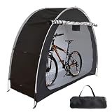 Hedvieve Cobertizo de almacenamiento portátil para bicicletas al aire libre con tela Oxford 210D PU4000 impermeable para 2 bicicletas,