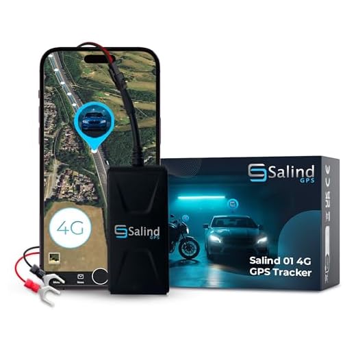 Salind GPS 01 4G- Traceur GPS pour Voitures, Motos et véhicules avec Carte SIM, Application pour Android et iPhone, localisation Live en Temps réel, Mini Traceur GPS - Réseau 4G