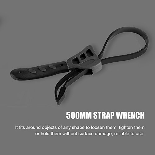 VIFERR Universal Rubber Strap Wrench500mm Rubber Adjustable Jar Opener Oil Filter Spanner Tighten Loosen Plumbing Tool for Mechanics Plumbers Arthritis - Image 2