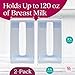 Nurse & Nourish 2 Pack Breast Milk Storage Tower - Convenient Storage for Milk Freezer Bags - Efficiently Store in Freezer Organizer Tower Breast Storing Containers for Up to 120oz