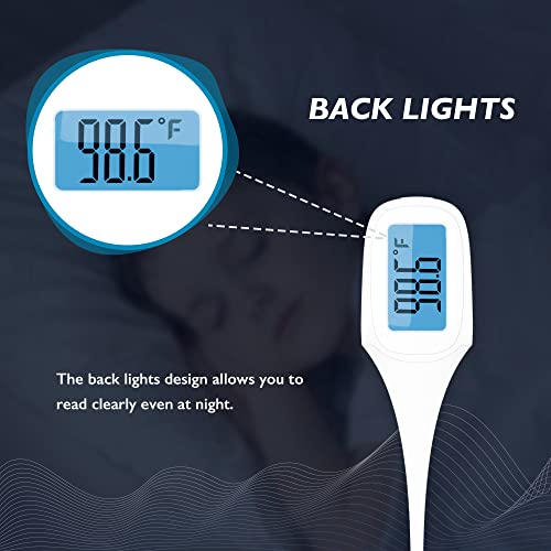 Jasun Thermometer For Adults Digital Oral Thermometer Fast Reading Rectal Armpit Thermometer For Baby And Adults With Fever Indicator Memory Recall Fathers Gifts #TOP1