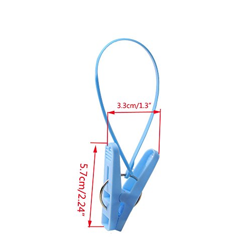 Yueton B014QMPIR2 Pack Of 12 Clothes Peg Clip Pins Rope Hanging Clothesline Windproof Hanger thumb #6