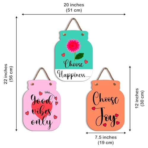 Image of Zesta Wooden Wall Hanging Decorative Items /Hanging Home Wall Decor Items /MDF Decoration Items for Home /Cute Wall Art For Living Room /Home Decor Items Living Room (JAR-03)