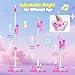 Kids Rechargeable Karaoke Machine Toys with Adjustable Stand, 3-5 4-6 7 8 Year Old GirlsWireless Microphone Gifts, Bluetooth Speaker with 2 Mic Toddler Birthday Gift for Girl Ages 3-8