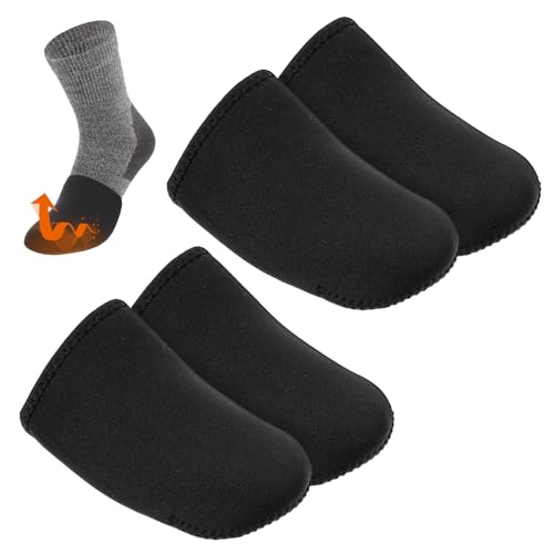 2 Pairs Ice Bath Toe Warmers Soft Cold Plunge Toe Covers Reusable Neoprene Toes Socks Foot Warmer Booties for Ice Baths & Cold Plunge Tub Accessories Camping Hiking(L)