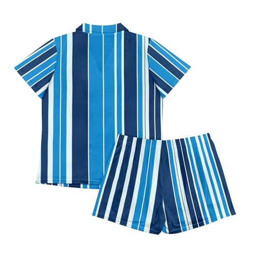Image of Pjs Womens Short Sleeve Button Down Pajamas Set Two-Piece Nightwear with Pockets