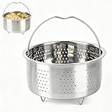 Matériau durable : L'insert vapeur en acier inoxydable 304 est robuste, durable et antirouille, idéal pour une utilisation quotidienne en cuisine. Sa surface polie offre un toucher agréable et une performance fiable pour la cuisson à la vapeur de légumes, poissons, œufs ou plats légers.