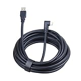 Cable de auriculares Oculus Quest - El diseño ergonómico alcanza 5 m de longitud, diseño flexible y libertad de movimiento como el cable de fibra óptica Oculus original para una mejor experiencia de clase.