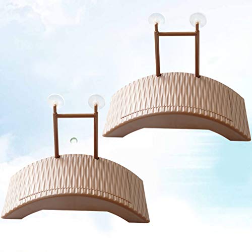 VILLCASE 2 Pcs Tartaruga Aquecendo Plataforma Flutuante Tartarugas Plataforma de Doca Rastejando Des