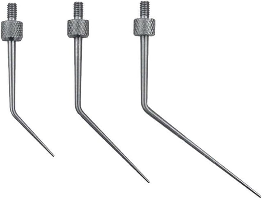 Indicator Points, M2. Threaded Probe Tips, High Speed Steel Rods for Depth Gauge Extension, Groove and Hole Measurement Tools Set(J12J13J14)