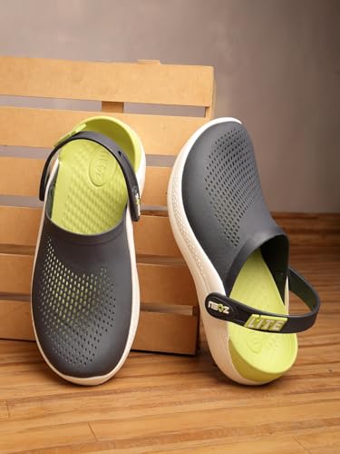 Image of URJO Italia Meta Men's & Boys' Casual Clogs /Sandals | Soft Sole, Waterproof & Lightweight | Comfortable, Extra Soft & Stylish with Adjustable Back Strap | Indoor & Outdoor Everyday Wear (URJO by Neoz)