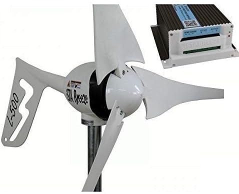 Set Windgenerator 12V / 24V 500W + Hybrid Charge Controller L-500 Ista-Breeze® (12V, White)
