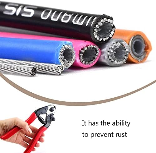 DHinkyoung Bike Cable Cutter,Heavy Duty Manganese Steel Cable Cutter,Labor Saving Wire Cutter,Sharp Cable Shifter Tool for Deck Stair Railing Strong Thick Seal Metal Fence Bicycle Repair