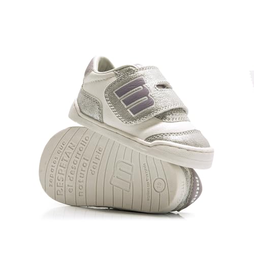 Mtng Unisex Para CriançA. 48934 Sapatilhas Free Baby Brancas (25), Branco, Plano, Velcro, Casual, Moda Infantil - 4