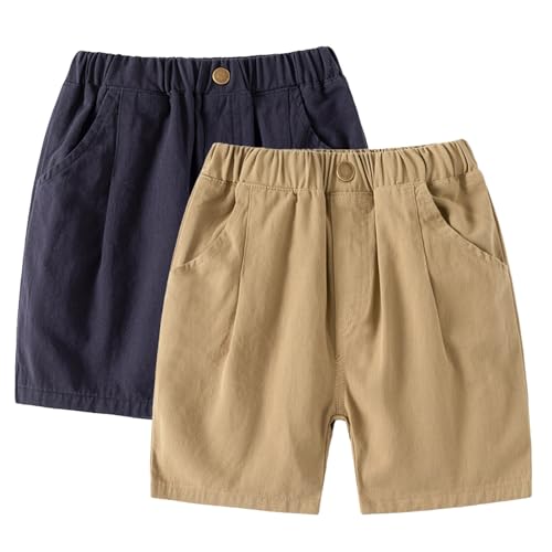 Lot de 2 shorts en coton garçon style chino avec poches de 2 à 7 ans
