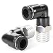 Tailonz Pneumatic Male Elbow - 1/4 Inch Tube OD x 1/4 Inch NPT Thread,PL-1/4-N2 Push to Connect Tube Fitting (Pack of 10)
