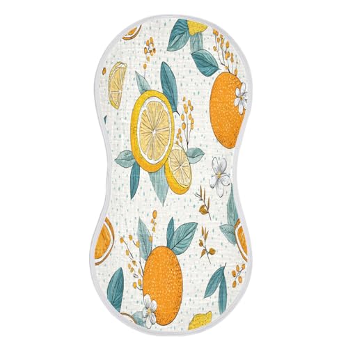 Kigai Fruit Orange Baby Burp Cloths Extra Soft and Absorbent Burping Rags Cotton Burping Clothes Baby Washcloths for Newborn Boys Girls - 1 Pack2