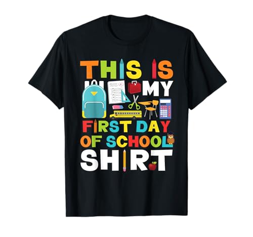 First Day of School Shirt Boys Girls Back To School Maglietta