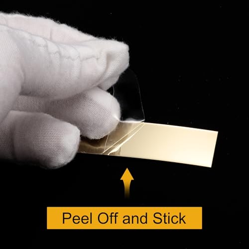 uxcell Stainless Steel Molding Trim Self Adhesive, Brushed Rose Gold Peel and Stick Wall Molding Trim with Glove, Decorative Trim for Wall Mirror Home Decor, 2 Inch x 9.8 Feet by uxcell - Image 4