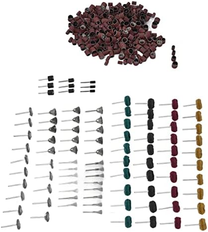 Rufsmaan 423Pcs Sanding Drum Sleeves, Replacement Buffing Polishing Wheel Set Drums Mandrels for Grinding