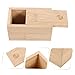 Anneome Wooden Bait Box Portable Multi-Function Storage Container for Fishing Accessories Small Pressure Resistant for Outdoor Fishing Trips