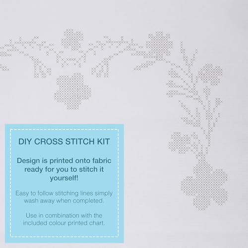 Kit broderie point de croix chemin de table marguerites 40x100cm - 6