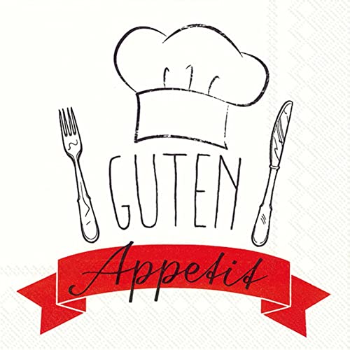 Ideal Home Range Ihr Servietten Lunch 33x33cm Guten Appetit