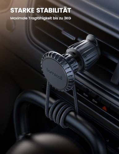 Lamicall Handyhalterung Auto Magnet, Handyhalter für Auto Lüftung – Ansicht 3