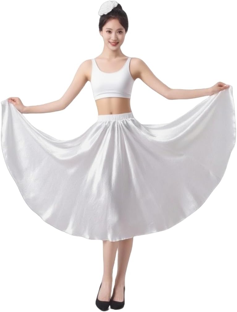Women Ballroom Dancing Latin Salsa Rumba Flamenco Dance Skirts for Practice Performance Church Praise Costume Class