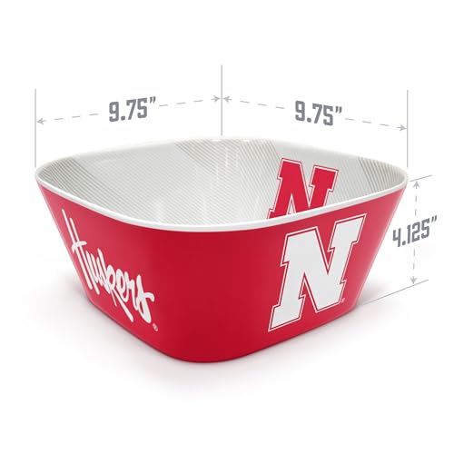 Image of YouTheFan NCAA Nebraska Cornhuskers Large Party Bowl